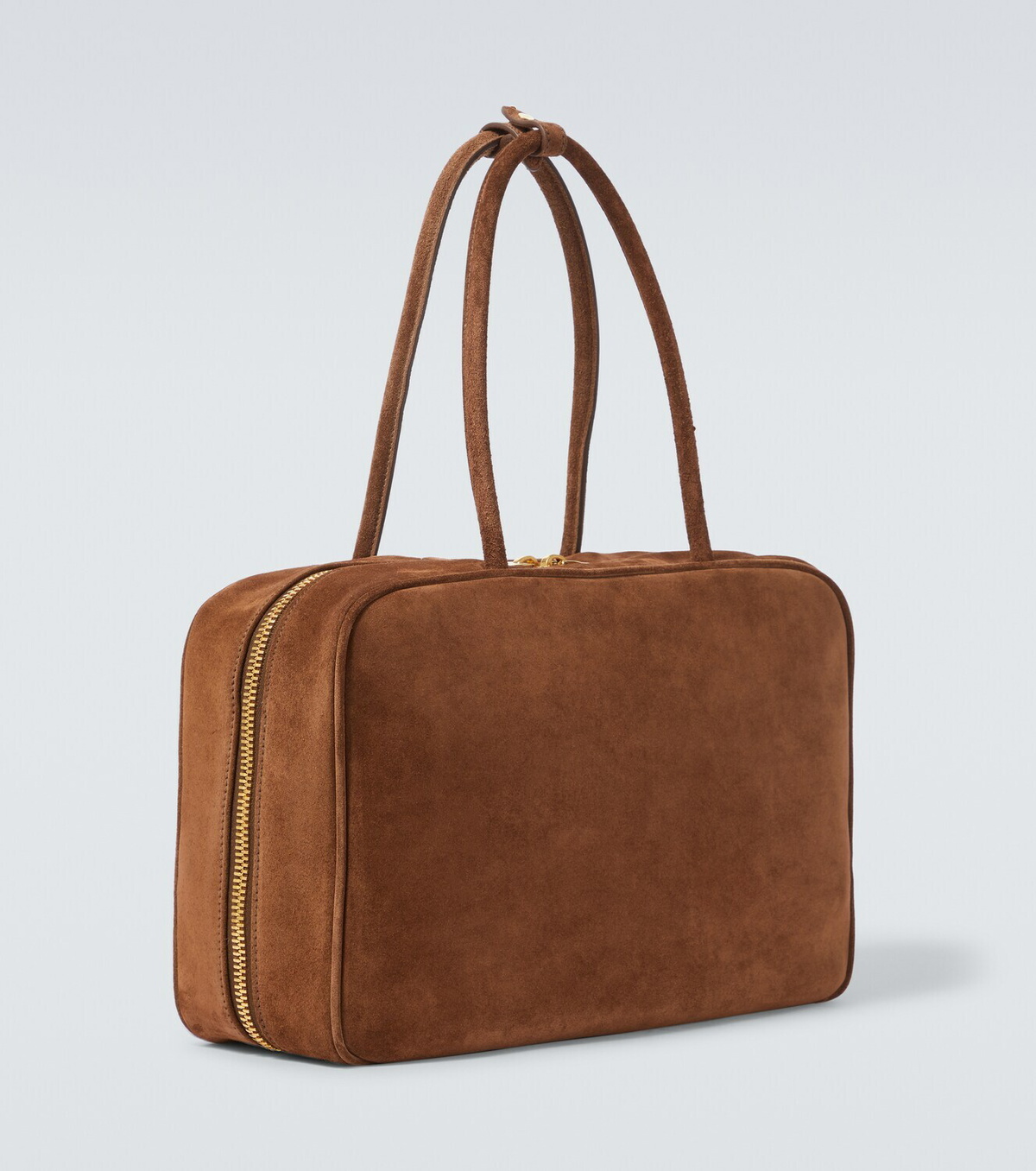 Miu Miu Logo suede tote bag