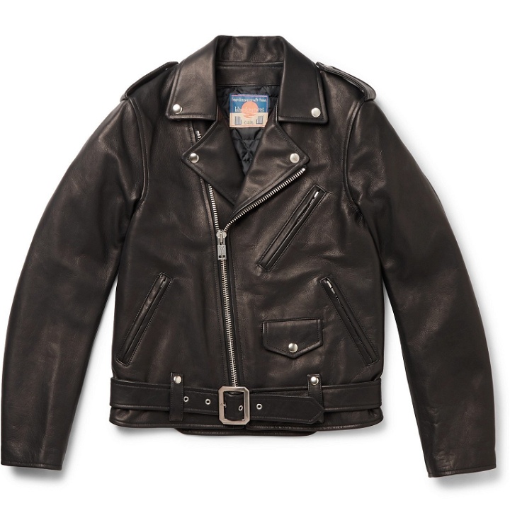 Photo: Blackmeans - Slim-Fit Leather Biker Jacket - Black
