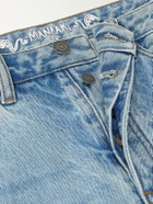 MANAAKI - Rangi Straight-Leg Distressed Jeans - Blue