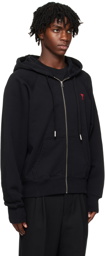 AMI Paris Black Ami de Cœur Hoodie