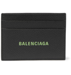 BALENCIAGA - Logo-Print Full-Grain Leather Cardholder - Black