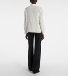 Nili Lotan Hanford scarf-detail silk shirt