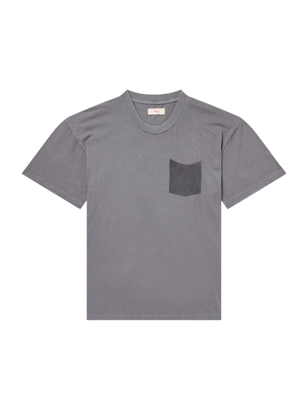 Photo: Cherry Los Angeles - Printed Cotton-Jersey T-Shirt - Gray