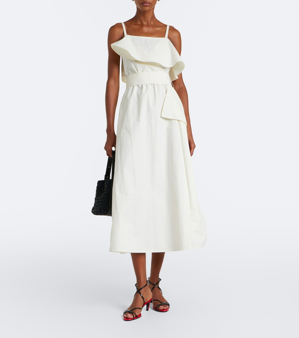 Proenza Schouler Reign ruffled cotton-blend midi dress