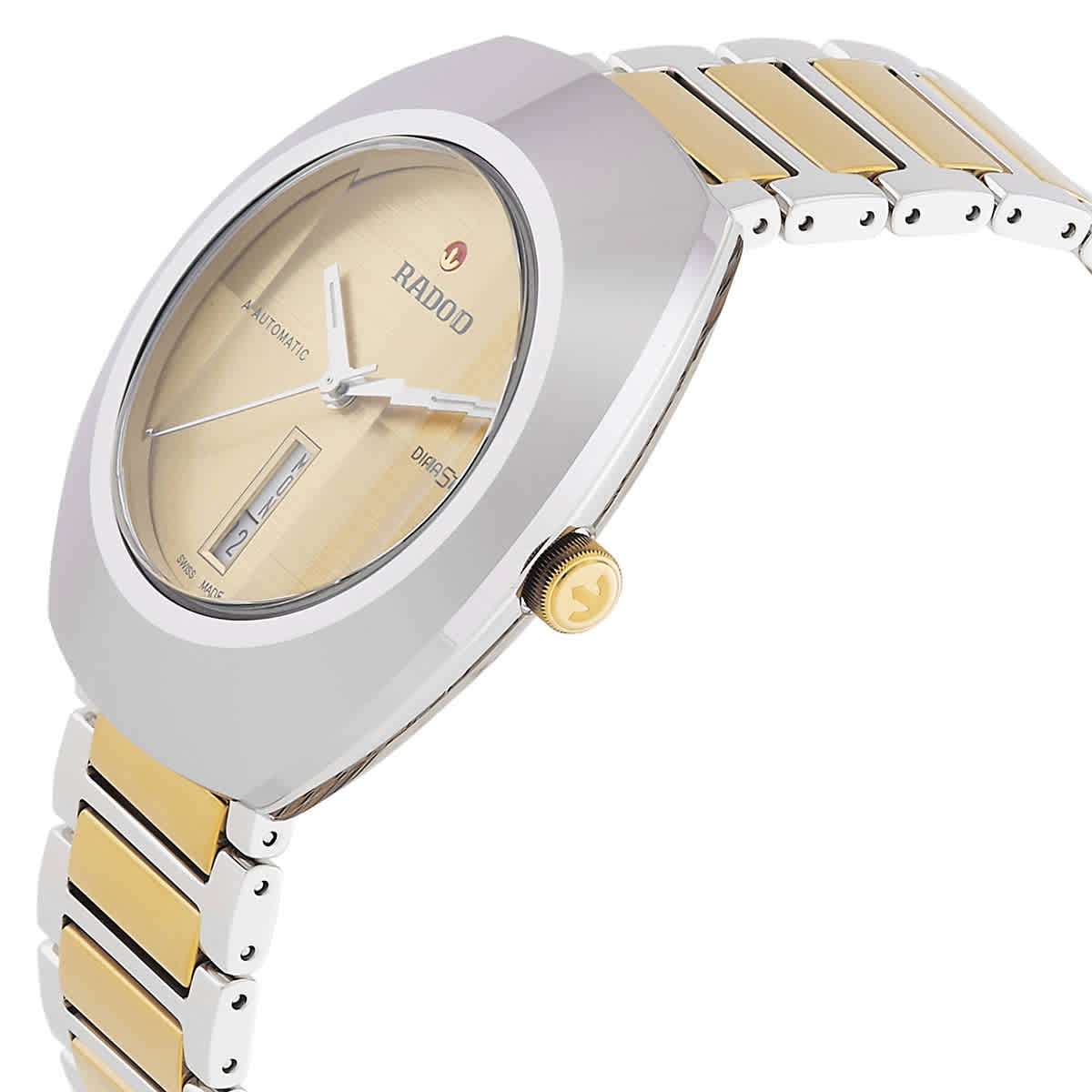 Rado DiaStar Original Automatic Gold Dial Mens Watch R12160253 Rado