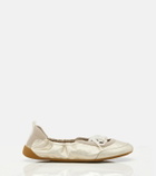 Chloé Chloé Kick metallic leather flats