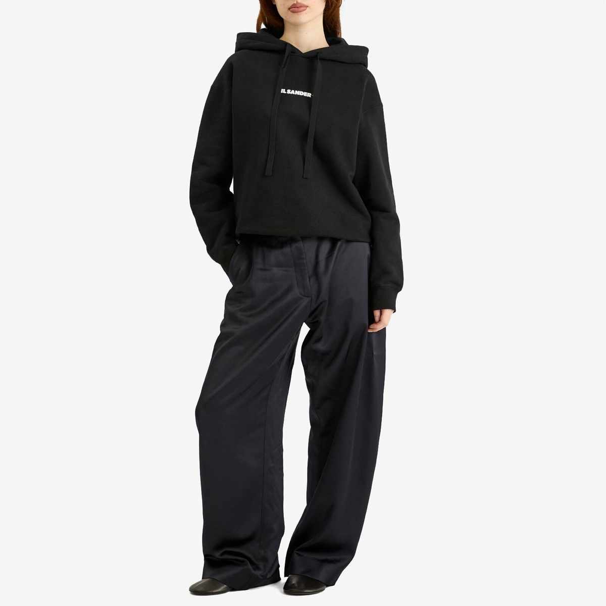 Jil Sander+ Women's Logo Hoodie in Black Jil Sander+