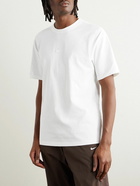 Nike - Sportswear Premium Essentials Logo-Embroidered Cotton-Jersey T-Shirt - White