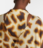 Christopher Esber Printed draped caped gown