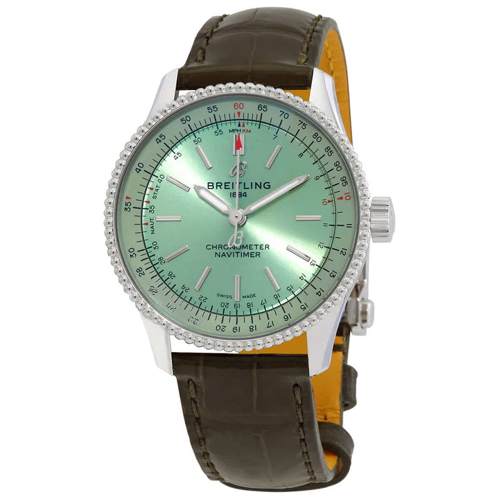 Photo: Breitling Navitimer Automatic Chronometer Green Dial Unisex Watch A17395361L1P2