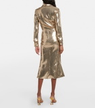 LaQuan Smith Sequined midi skirt