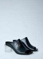 MM6 Maison Margiela Leather Mule with Transparent Block Heel