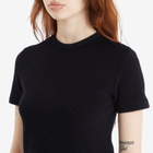 Auralee Women's Washable Wool Pile T-Shirt in Navy
