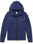 Nike - Sportswear Cotton-Blend Tech-Fleece Zip-Up Hoodie - Blue