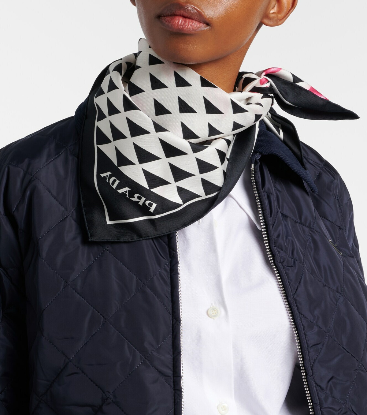 Prada Printed silk twill scarf