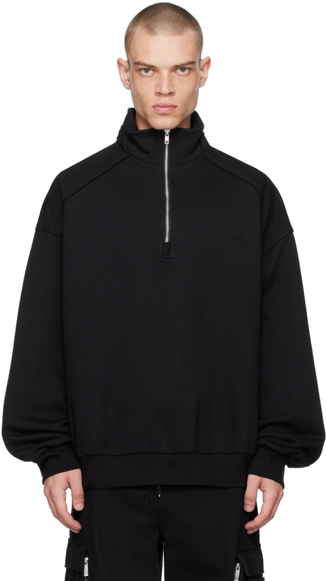 Photo: Juun.J Black Half-Zip Track Jacket