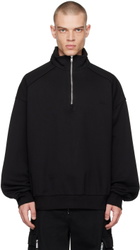 Juun.J Black Half-Zip Track Jacket