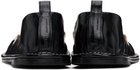 AMI Paris Black & Off-White Leather Midi Loafers