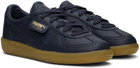 PUMA Navy Palermo Leather Sneakers