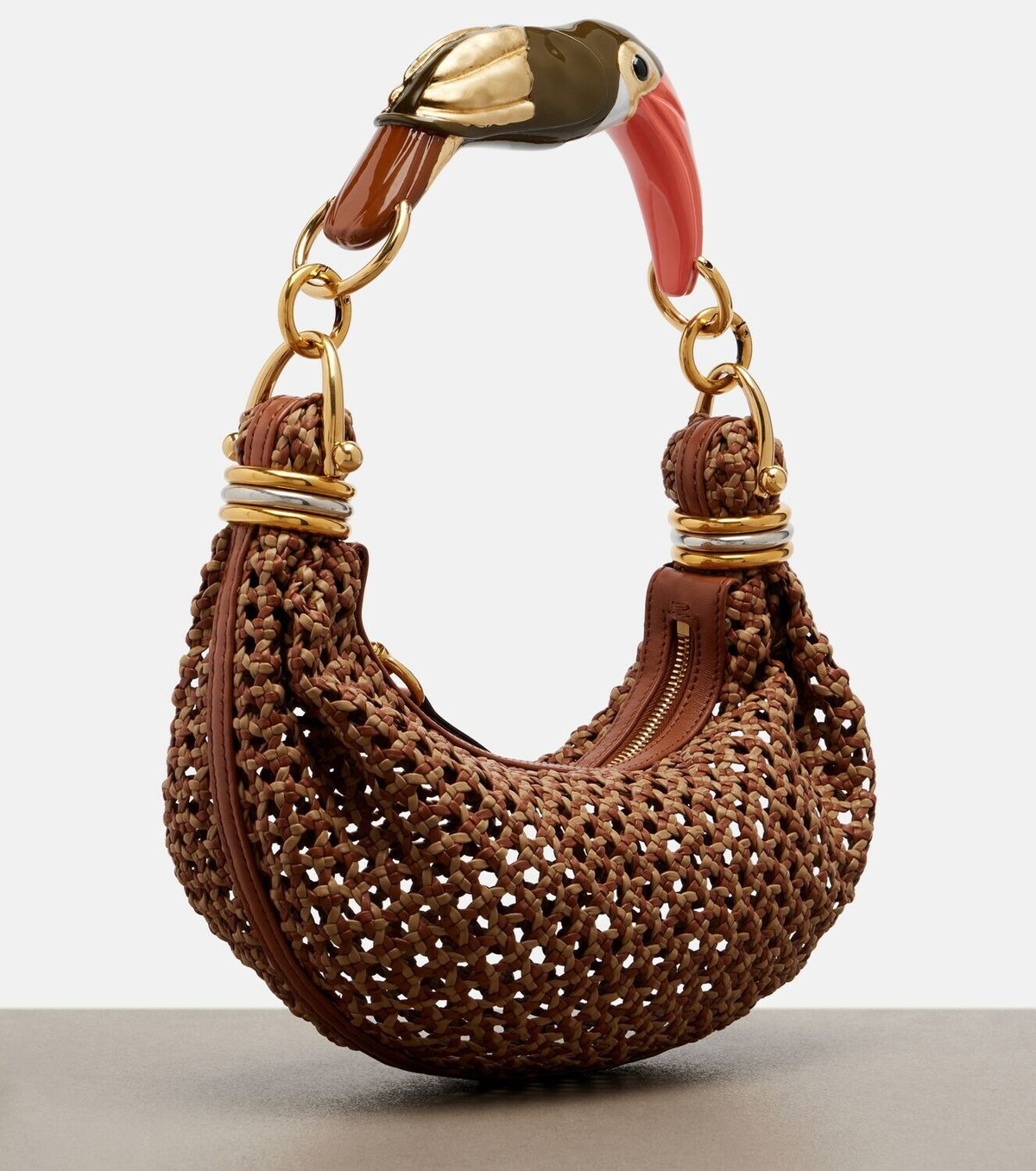 Chloé Bracelet Small woven leather shoulder bag