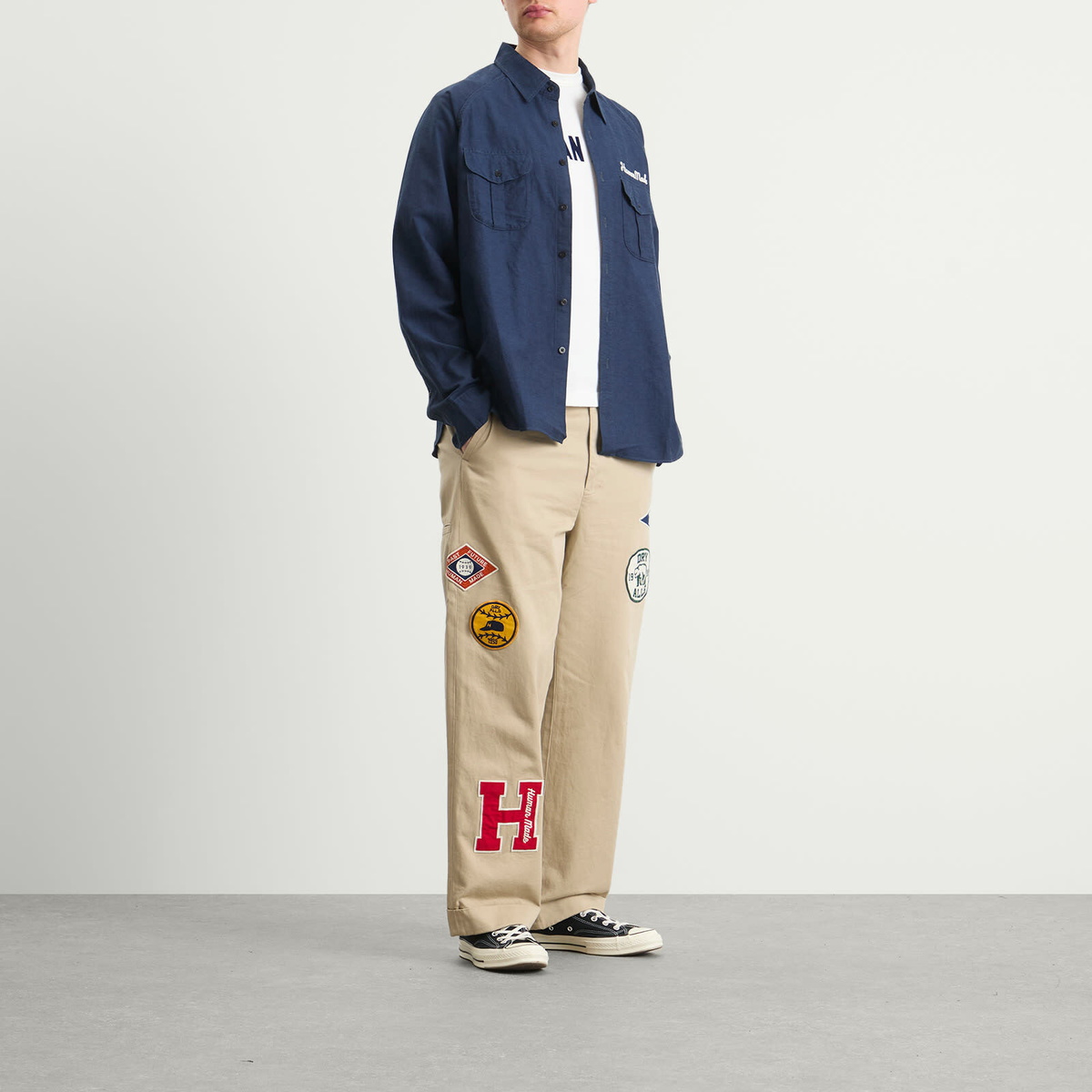 Human Made Men's College Pants in Beige
