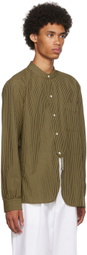 Connor McKnight Khaki Handloom Pyjama Shirt