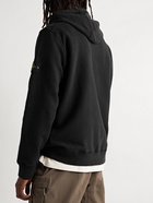 Stone Island - Logo-Appliquéd Cotton-Jersey Hoodie - Black