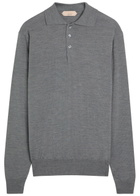 Aurélien Wool Polo Shirt Grey