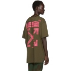Off-White Green Stencil Over T-Shirt