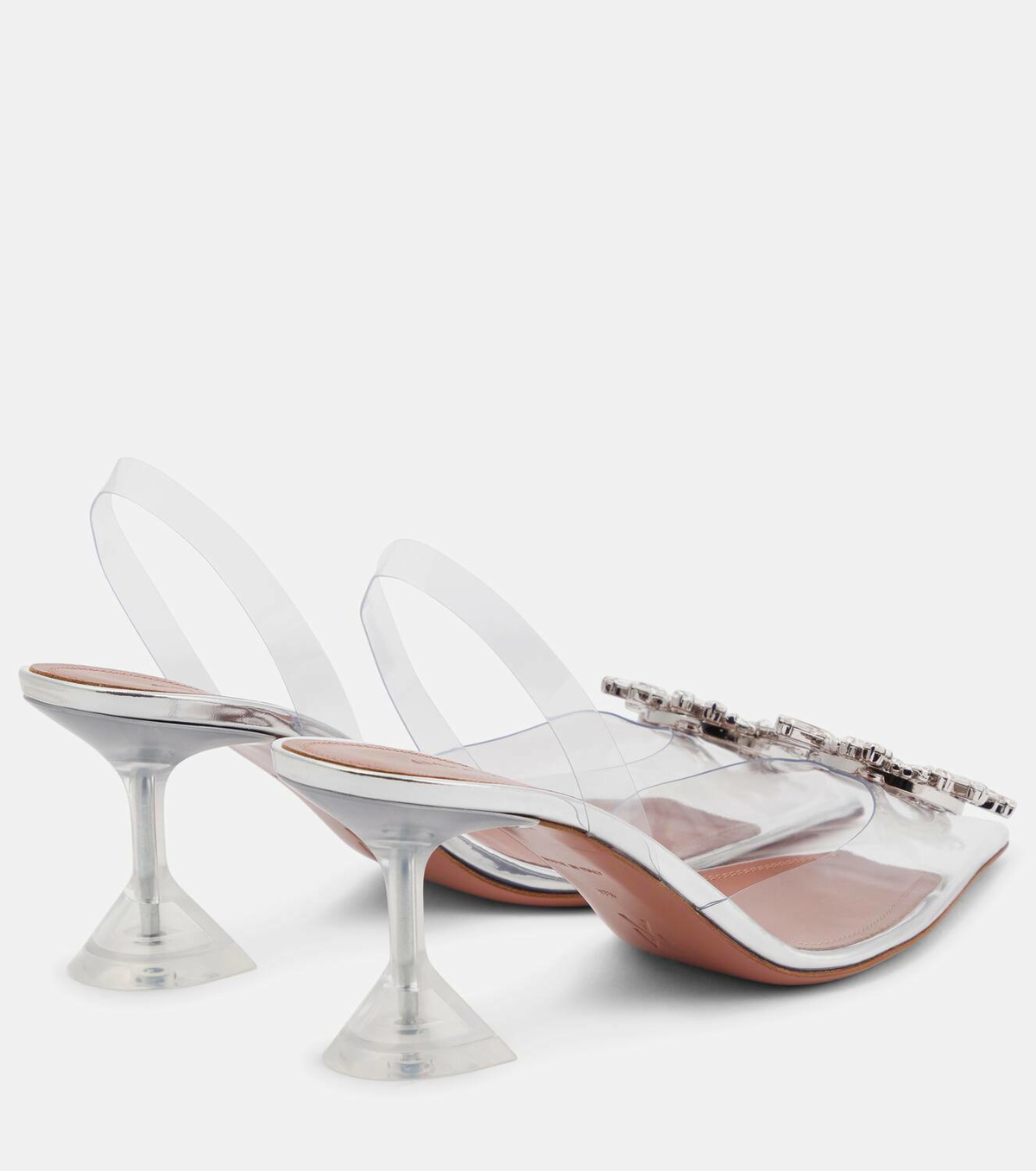 Amina Muaddi Begum embellished PVC slingback pumps
