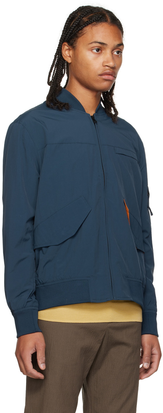 PS by Paul Smith Blue Zip Bomber Jacket
