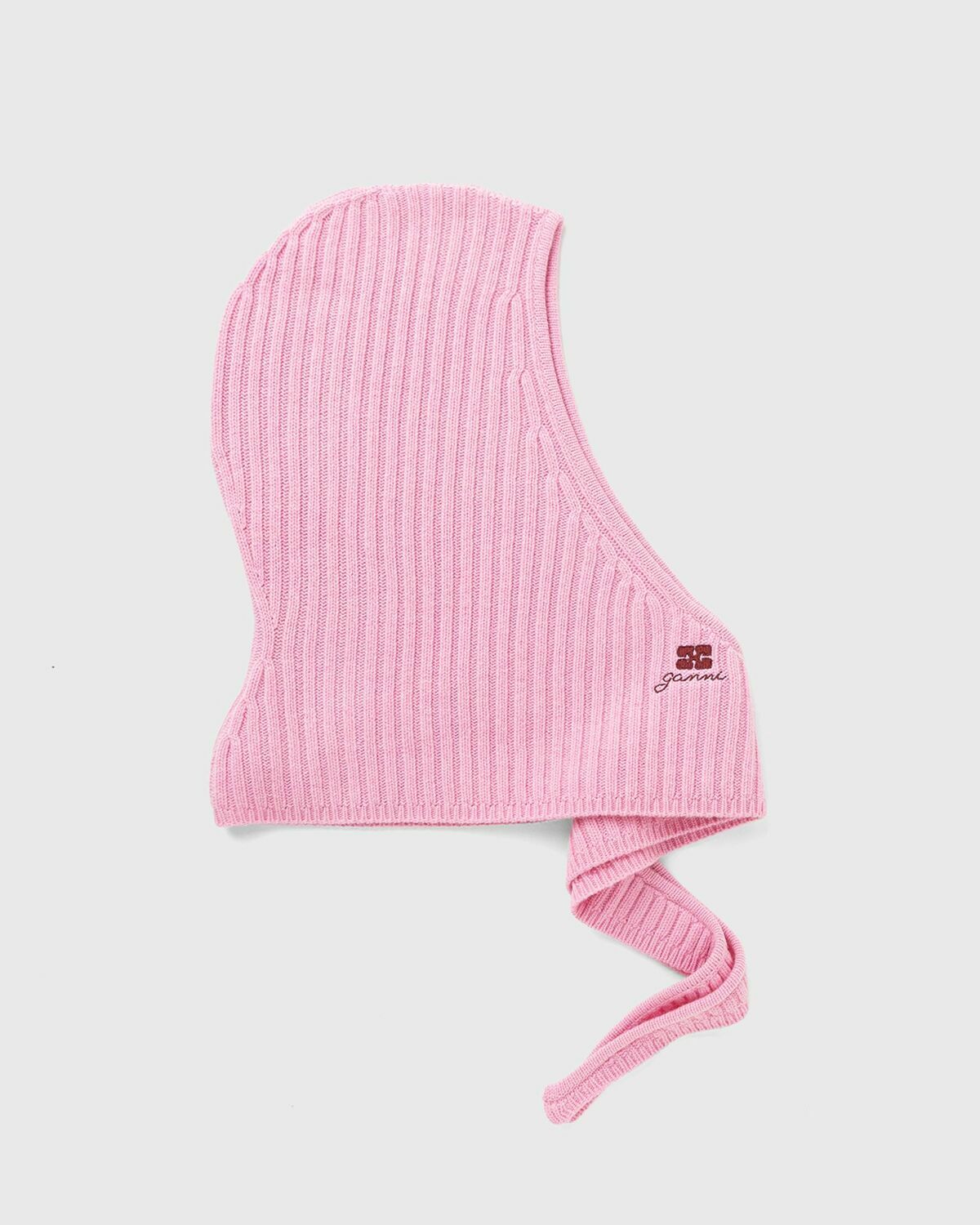 Ganni Future Wool Balaclava pink Women