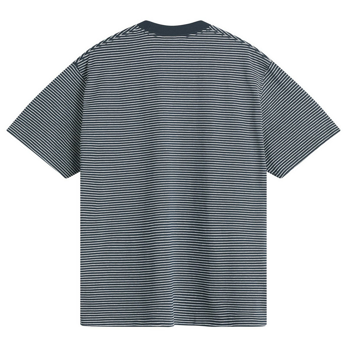 Danton Men's Pocket T-Shirt in Green/White Stripe