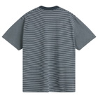 Danton Men's Pocket T-Shirt in Green/White Stripe