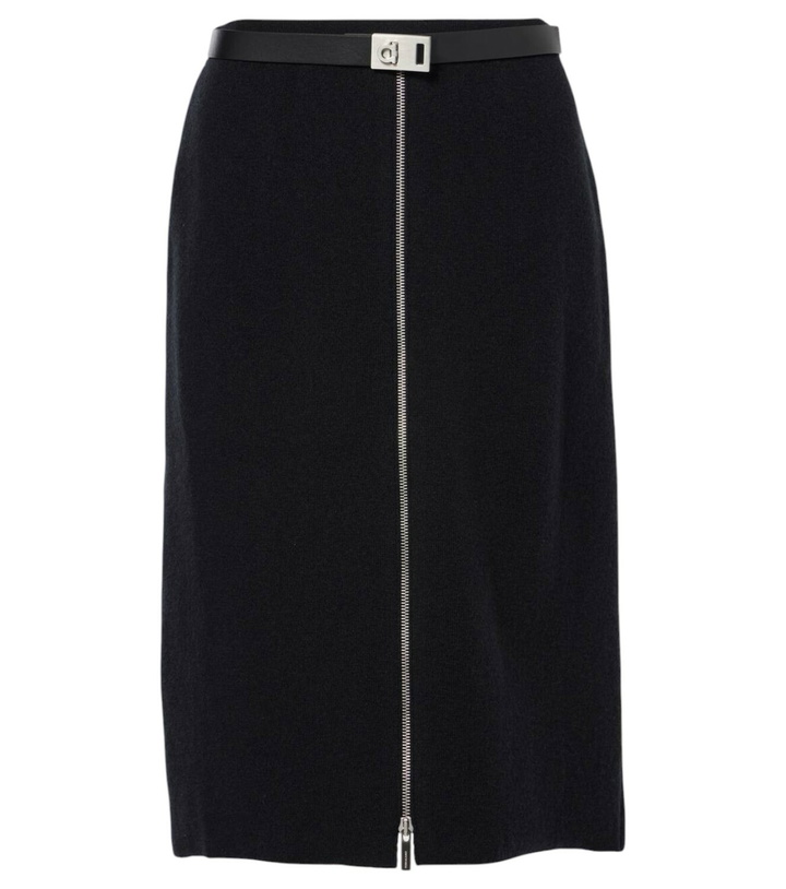 Photo: Ferragamo Zip-up belted pencil skirt