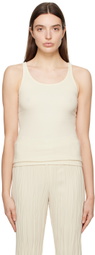 BITE Off-White Rib Tank Top