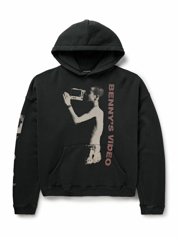 Photo: Enfants Riches Déprimés - Benny's Video Printed Cotton-Jersey Hoodie - Black