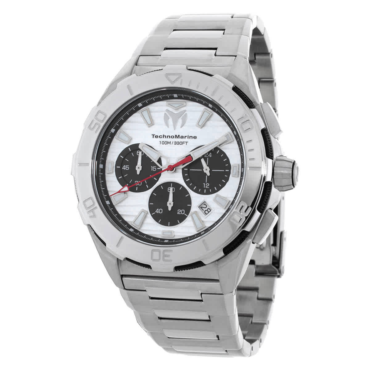 TechnoMarine Seven Seas Chronograph GMT Quartz Silver Dial Mens Watch TM-725029