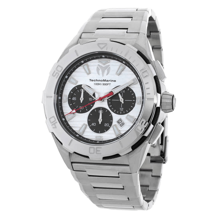 Photo: TechnoMarine Seven Seas Chronograph GMT Quartz Silver Dial Mens Watch TM-725029