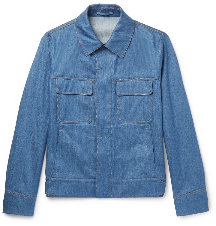 Photo: Berluti - Slim-Fit Stretch Linen and Cotton-Blend Jacket - Men - Blue