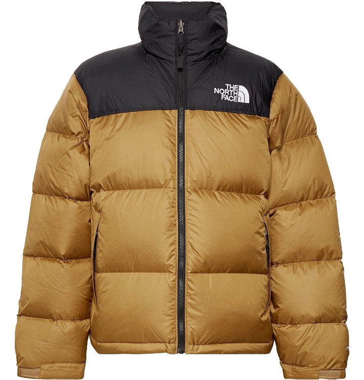 Photo: The North Face - 1996 Nuptse Colour-Block Quilted Nylon-Ripstop Down Jacket - Brown