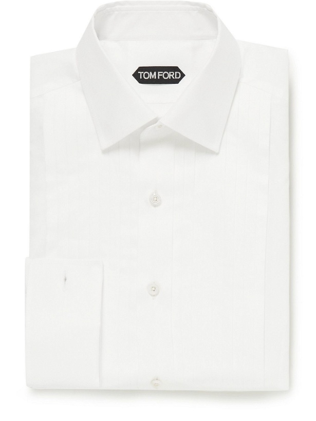 Photo: TOM FORD - Bib-Front Cotton Tuxedo Shirt - White