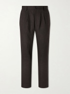 Oliver Spencer - Coney Straight-Leg Pleated Linen Suit Trousers - Brown