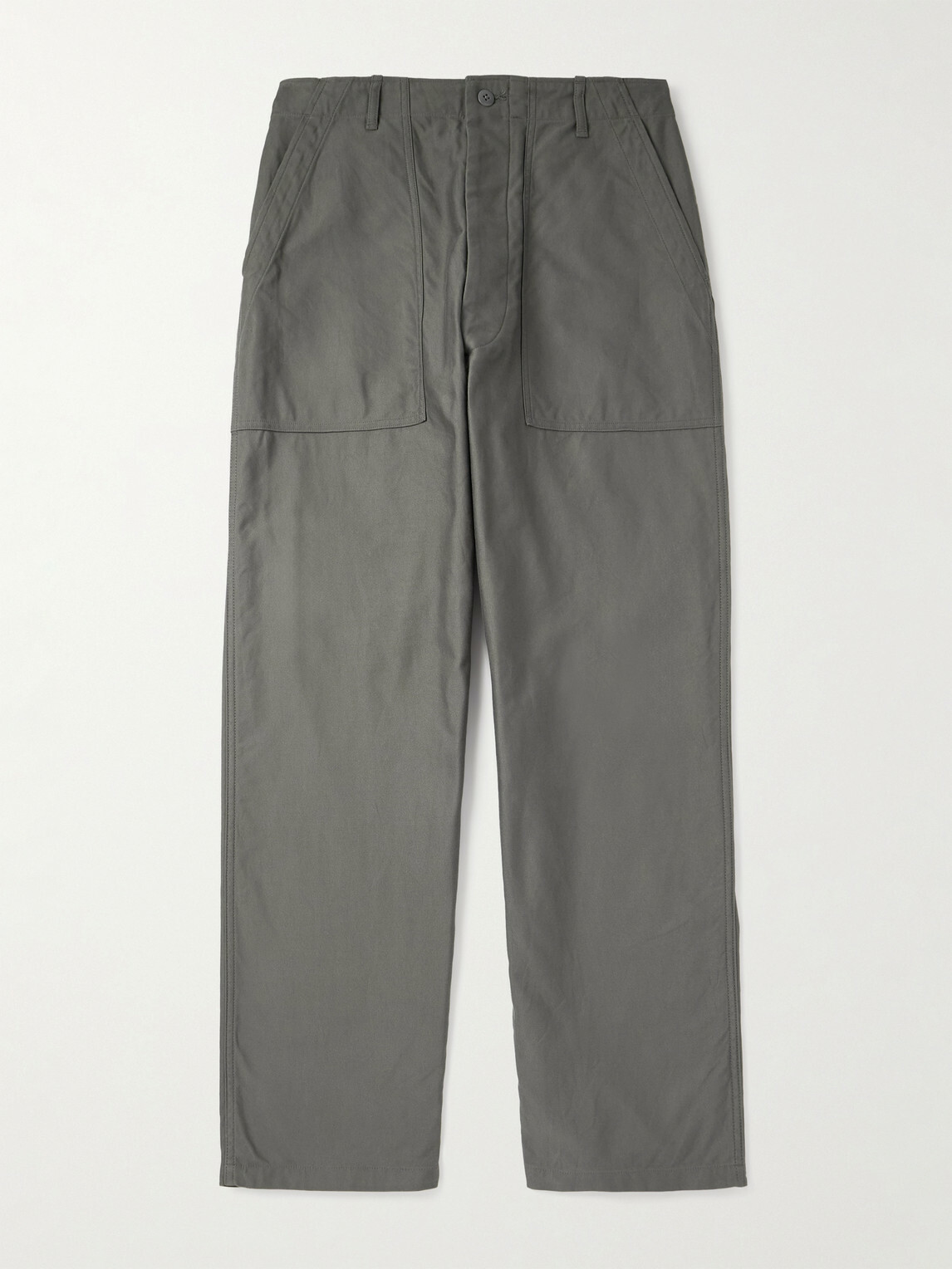 Kaptain Sunshine - Baker Straight-Leg Cotton Trousers - Gray