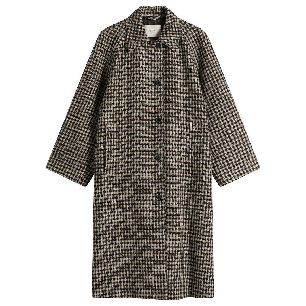 Nothing Written Women's Urban Nylon Trench Coat in Black NOTHING