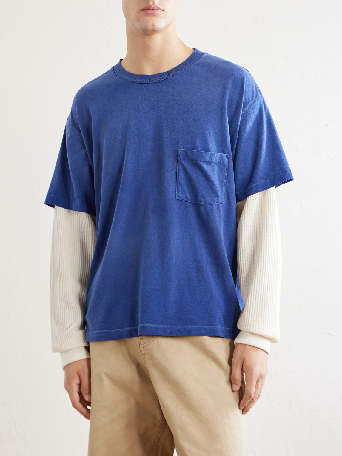 Cherry Los Angeles - Santa Fe Layered Printed Cotton-Jersey T-Shirt - Blue