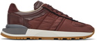 Maison Margiela Burgundy Evolution Running Sneakers