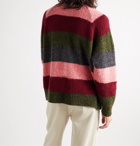 YMC - Bryer Striped Brushed-Wool Sweater - Green