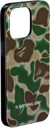 BAPE Khaki Liquid Camo iPhone 15 Pro Plus Case