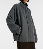 Miu Miu Logo oversized fleece sweatshirt